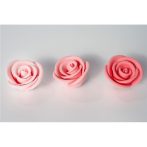 Cukorvirág rózsa dróttal - rózsaszín mix L