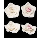 Cukorvirág rózsa XL fehér-rózsaszín