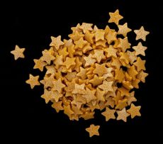 Karácsonyi cukor csillag, arany 10 dkg
