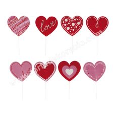 Papír beszúró - Szívek 8 db/cs