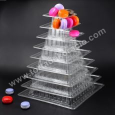 Macaron torony négyzet 9 szintes