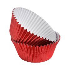 Muffin kapszli, 50 db-os Alu - piros