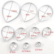 Virág kiszúró - Rózsa 3 10 db-os