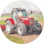 Dekorációs ostya - Piros traktor 2