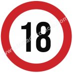 Dekorációs ostya - sebességkorlátozó tábla, 18