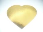Tortaalátét 12 cm arany szív 1,2 mm