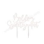 Sziluett beszúró - Boldog születésnapot fehér Sziluett beszúró - Boldog születésnapot fehér