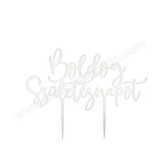 Sziluett beszúró - Boldog születésnapot fehér Sziluett beszúró - Boldog születésnapot fehér