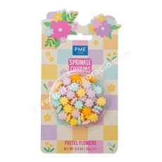 Cukordekoráció - Pasztell virágok Sprinkle Charms 25 g