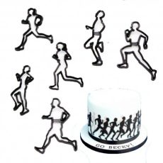 Futók sziluett kiszúró