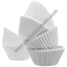 Muffin papír sütőforma, fehér - nagy