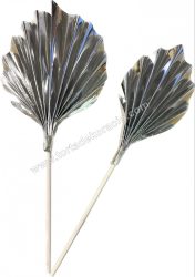 Tortadísz Pálmalevél - ezüst, papír