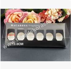 Macaron doboz 6 darabos - fekete 10 db/cs