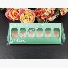 Macaron doboz 6 darabos - zöld 10 db/cs