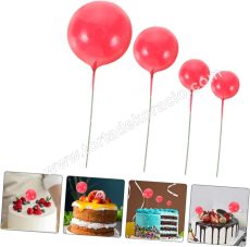 Tortadísz gömb beszúró 20 db/cs, piros