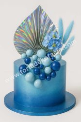 Vegyes gömb beszúró kék/ ezüst mix