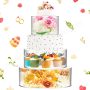 Akril tölthető tortaállvány 3 szintes 15/20/25 cm