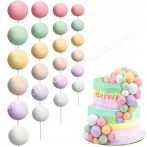 Tortadísz gömb beszúró színes mix