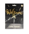 Tortadísz Welcome beszúró - arany