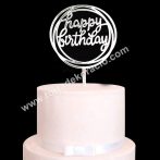 Happy Birthday beszúró - ezüst 6