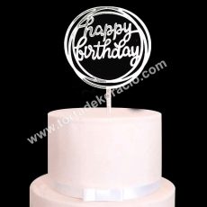 Happy Birthday beszúró - ezüst 6