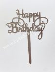 Happy Birthday beszúró - ezüst 1