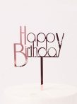 Happy Birthday beszúró - rosegold 1