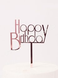 Happy Birthday beszúró - rosegold 1