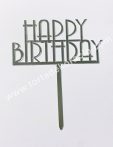 Happy Birthday beszúró - ezüst 3
