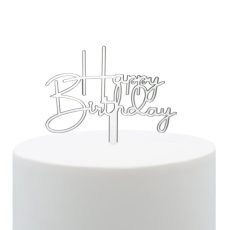 Happy Birthday beszúró - ezüst 7