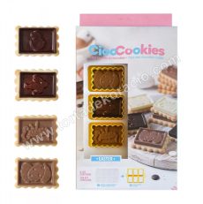 Műanyag csokoládés keksz kiszúró és öntő készlet - Húsvéti