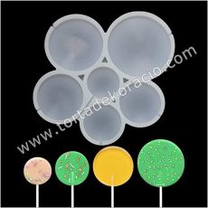 Szilikon nyalóka forma, kerek