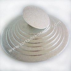 Tortadob ezüst 25 cm vékony