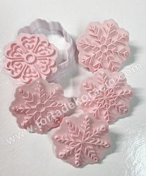 Keksz és sütemény kiszúró - hópelyhek 6 db-os