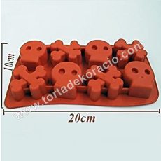 Szilikon forma - halálfej