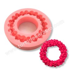 Szilikon koszorú - málna, nagy