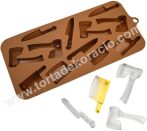 Szilikon csokoládé forma - vágóeszközök