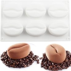 Szilikon forma - kávészemek 6 részes mousse forma Szilikon forma - kávészemek 6 részes mousse forma